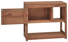 338238 vidaXL Шкаф за баня, 85x40x75 см, тиково дърво масив