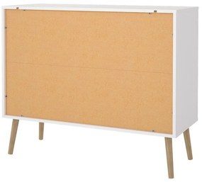 Бял нисък скрин 99x82 cm Bodo - Tvilum