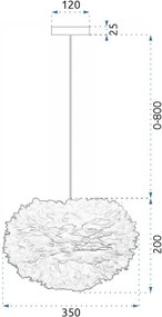 Пендел c пера White APP335-3CP