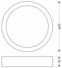 Бяло/в естествен цвят LED осветително тяло за таван ø 40 cm Lazio – Candellux Lighting