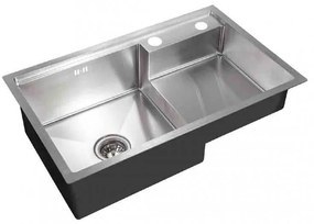 Кухненска мивка ICK D7848HD-L, Inter Ceramic, алпака, 78х48x22см