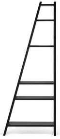 Черна етажерка за книги 76x195 cm Delta - TemaHome