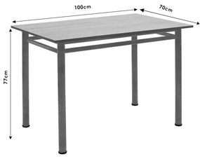 Маса Декстър 100x60 - 243-000059 цвят дъб-сив