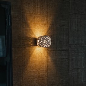 Модерна стенна лампа Бяла мазилка Сфера със светлинен ефект - Blur