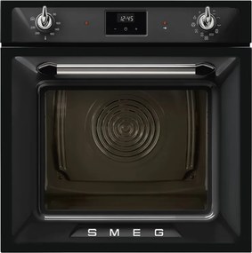 Фурна за вграждане Smeg SOP6900TN, 3000W, 68 л, Клас A, 9 функции и 5 нива на готвене, Самопочистване, Таймер, 30-280C, Черен