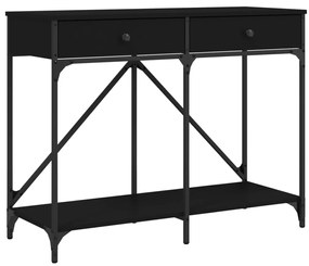 835484 vidaXL Конзолна маса, черна, 100x39x78,5 см, инженерно дърво