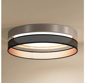 Duolla-LED Плафониера ROLLER DUO SH. LED/24W/230V Ø 45 см сребрист/черен