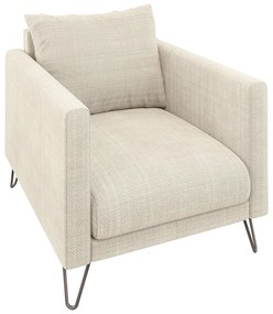 Кремаво шенилово кресло Freya – Ropez