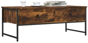 837739 vidaXL Кафе маса, опушен дъб, 101x49x39,5 см, инженерно дърво