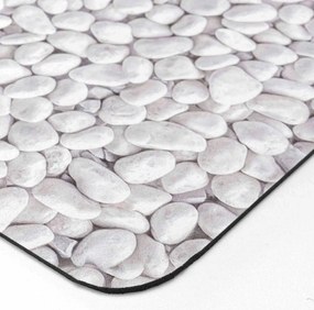 Бяло-сив гумен килим за баня 50x80 cm Leandra – douceur d'intérieur