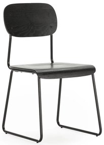 Черни трапезни столове в комплект от 2 бр. Aira – Marckeric