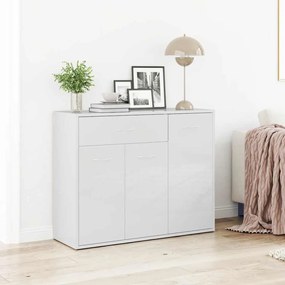 800681 vidaXL Бюфет, бял гланц, 88x30x70 см, инженерно дърво