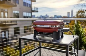 Електрическо барбекю Weber Lumin Compact WB91040979DL, 2200W, 315C MAX, Емайлирани с порцелан чугунени скари, Червен