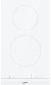 Разопакован: Керамичен плот за вграждане Gorenje ECT322WCSC, 2900W, 2 зони, 8 степени, StopGo, StayWarm, Бял