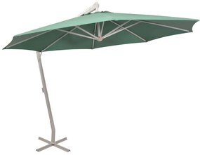 Sonata Висящ чадър за слънце, 350 см, алуминиев прът, зелен