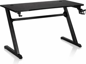 Геймърска компютърна маса 120 x 60 cm с поставка за слушалки и напитки