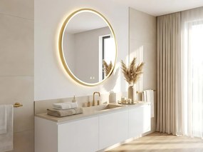 Огледало LED 100cm MMJ BRUSH GOLD