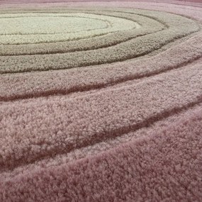 Лилав ръчно изработен вълнен килим 160x230 cm Puddle Ombre – Flair Rugs