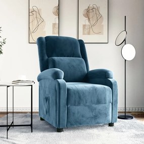 342409 vidaXL Наклоняем стол, син, кадифе