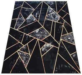 Черен килим с интересни детайли Широчина: 80 см | Дължина: 150 см