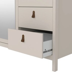 Сиво-бежов гардероб с огледало 150x199x58 cm Madrid – Tvilum