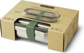 Кутия за храна Black+Blum BAM-SS-L010, 1 л, Правоъгълна, Подходяща за фурна, Без BPA, Неръждаема стомана, Зелен