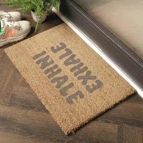 Изтривалка от кокосови влакна 60x90 cm Inhale Exhale – Artsy Doormats