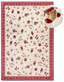 Червен килим с коледен мотив със смес от памук 160x230 cm Toy's Delight Red Christmas – Villeroy&Boch
