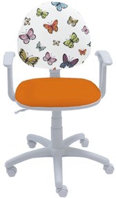 Детски стол Smart White Butterfly