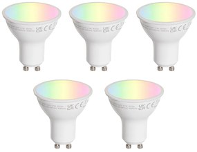 Комплект от 5 GU10 50mm LED крушки прозрачни 4.7W 400 lm 2200-2400K