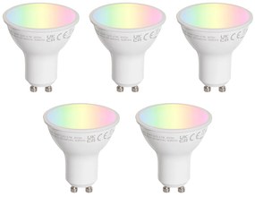 Комплект от 5 GU10 50мм прозрачни LED крушки 4.7W 400 lm 2200-2400K