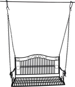 Черна метална градинска люлка Cumbal – Garden Pleasure