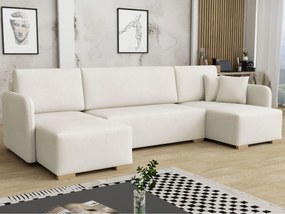 Ъглов диван Комо U-бял