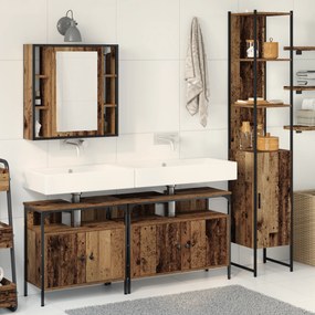 Sonata H Мивка за баня с вграден Basin Стара дървесина Инженерна дървесина