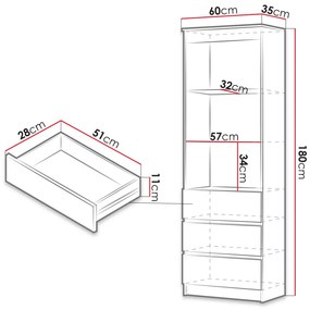 Библиотечка Rack 3D-Естествен