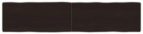 364041 vidaXL Плот за маса тъмнокафяв 180x40x(2-6) см обработен масивен дъб