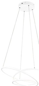 Бяло LED затъмняващо се висящо осветително тяло Darvin – Trio