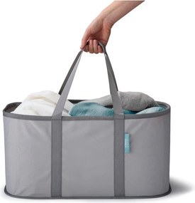 Сив текстилен сгъваем кош за пране 35 l Duo – Joseph Joseph