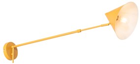 Дизайнерска стенна лампа жълта регулируема - Triangolo