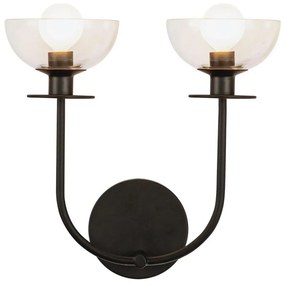 Alora Mood ALM-SYLVIA-2WB-BK-CL - Стенно осветително тяло SYLVIA 2xE14/40W/230V, черно