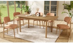 АЛДО Теракота (тъкан Дэнни 204)/рамка лакиран дъб - ДЪРВЕН СТОЛ ЗА ДНЕВНА, ТРАПЕЗАРИЯ, КУХНЯ РЕТРО