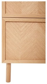 Нощно шкафче от масивен дъб в естествен цвят Herringbone – Hübsch
