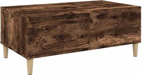 821113 vidaXL Кафе маса, опушен дъб, 90x50x36,5 см, инженерно дърво