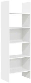 803407 vidaXL Библиотека, бяла, 60x35x180 см, инженерно дърво