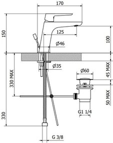 Кран за тоалетна A/B Teorema Lifestyle