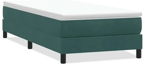 3315858 vidaXL Box Spring Легло без матрак Тъмнозелено 90x220 cm Кадифе