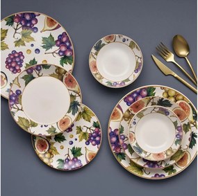 Комплект за хранене 24 части пъстроцветен/керамичен