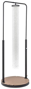 Blumfeldt Sumatra Falls Round, градински душ, WPC, алуминий, Ø 80 см, кръгъл