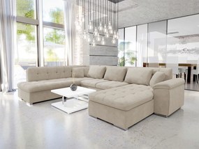 Ъгъл диван Niko Bis-Екрю-десен