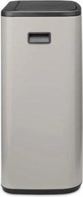 Кош за боклук Brabantia Bo Touch 1010456, 2x30 л, Плавно и безшумно отваряне, Голям отвор, Сив